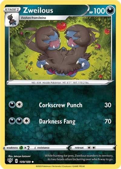 Zweilous (109/189) (SWSH03: Darkness Ablaze)