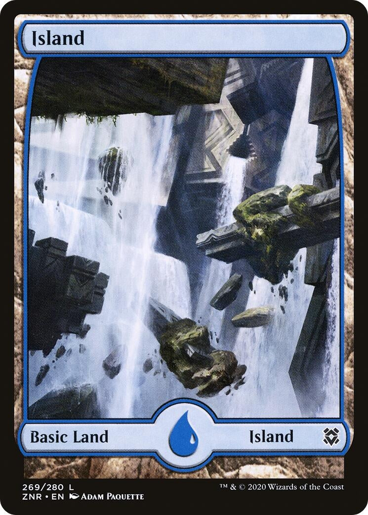 Island (269) - Full Art (269) [ZNR] - MTG Single