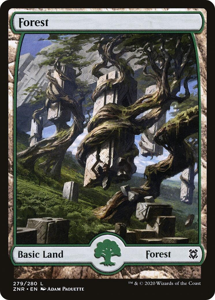 Forest (279) - Full Art (279) [ZNR] - MTG Single