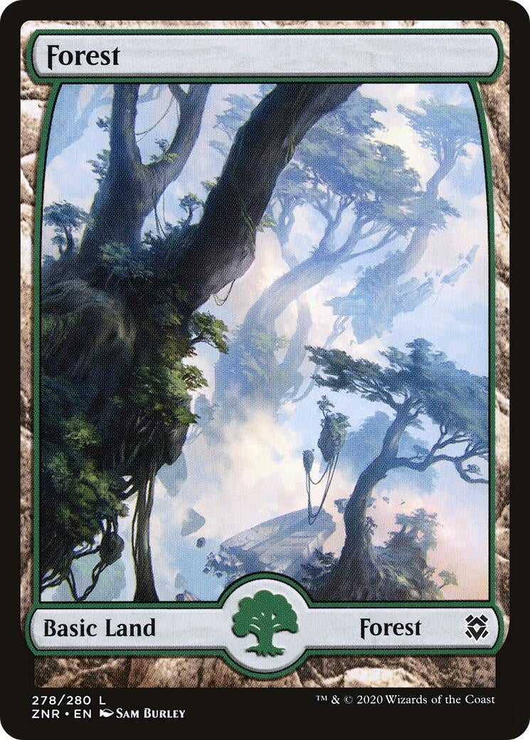 Forest (278) - Full Art (278) [ZNR] - MTG Single