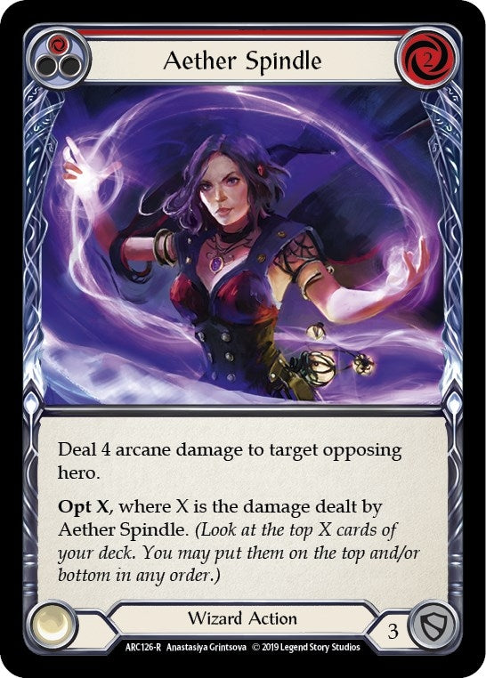 Aether Spindle (Red) (126) [ARC] - Flesh and Blood TCG Single