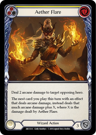 Aether Flare (Yellow) (133) [ARC] - Flesh and Blood TCG Single