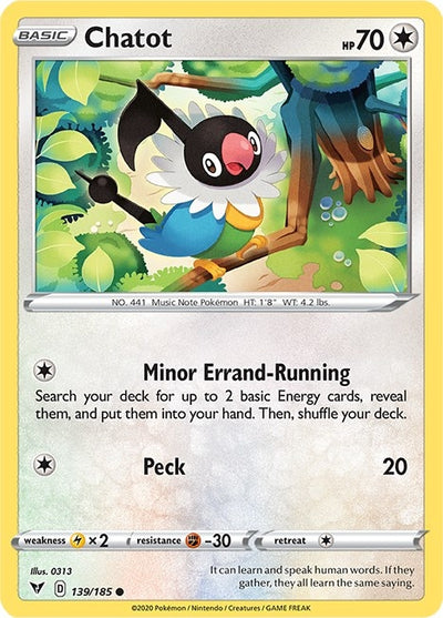 Chatot (139/185) (SWSH04)