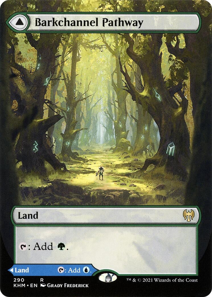 Barkchannel Pathway (Borderless) (290) [KHM] - MTG Single