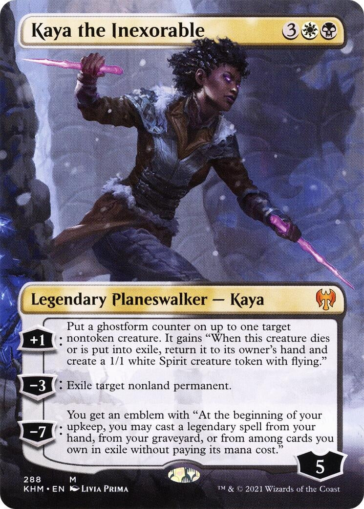 Kaya the Inexorable (Borderless) (288) [KHM] - MTG Single