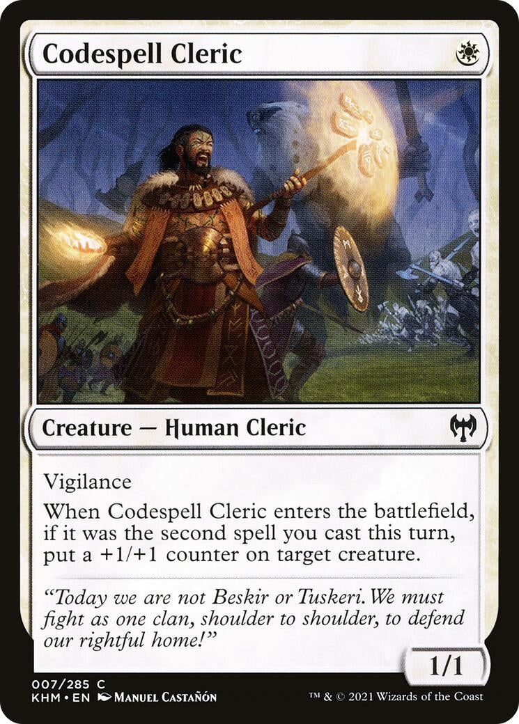Codespell Cleric (7) [KHM] - MTG Single
