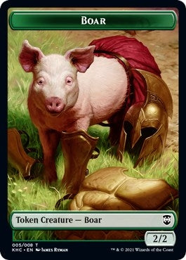Boar // Spirit Double-sided Token (0) [KHC] - MTG Single
