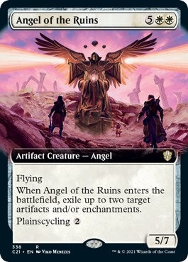 Angel of the Ruins (Extended Art) (338) [C21] - MTG Single