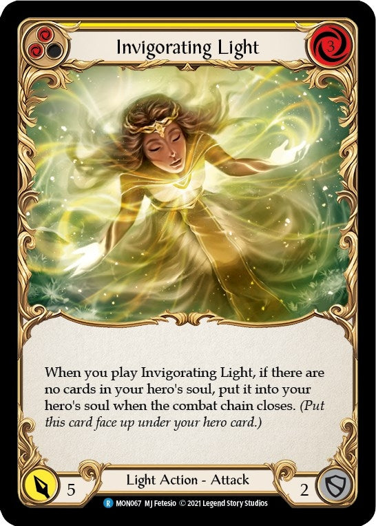Invigorating Light (Yellow) (67) [MON] - Flesh and Blood TCG Single
