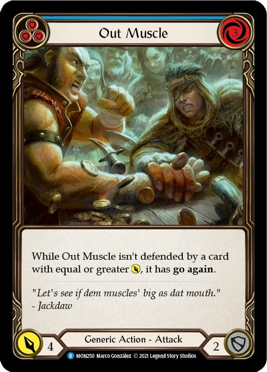 Out Muscle (Blue) (250) [MON] - Flesh and Blood TCG Single