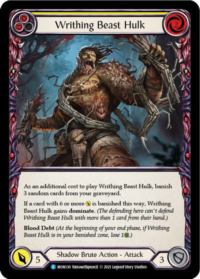 Writhing Beast Hulk (Yellow) (130) [MON]