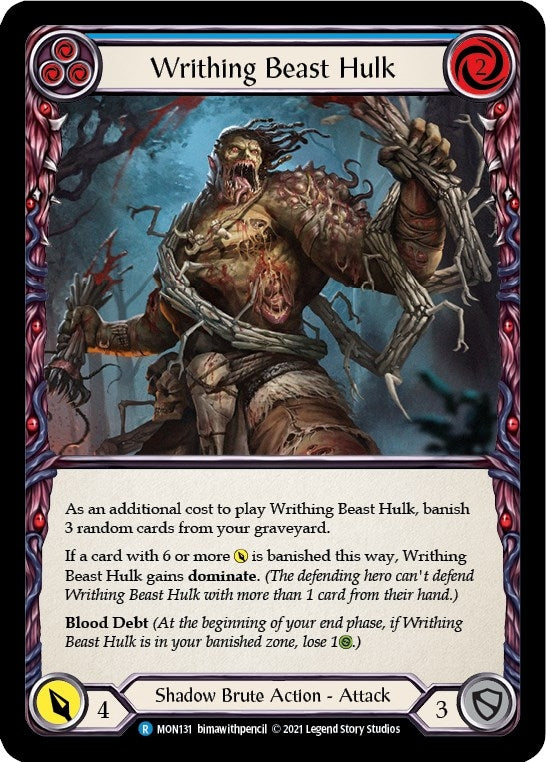 Writhing Beast Hulk (Blue) (131) [MON] - Flesh and Blood TCG Single
