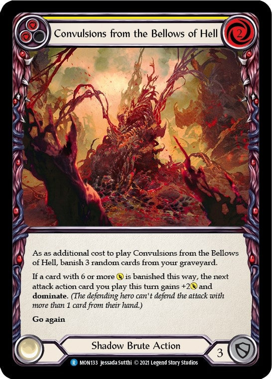 Convulsions from the Bellows of Hell (Yellow) (133) [MON] - Flesh and Blood TCG Single