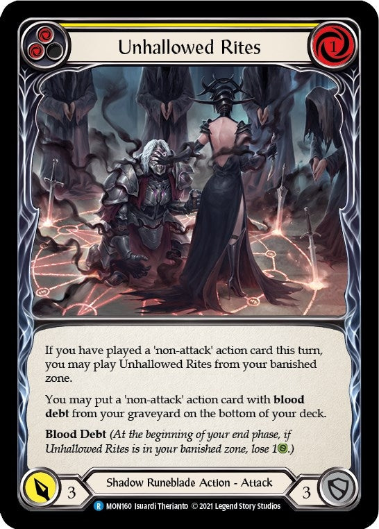 Unhallowed Rites (Yellow) (160) [MON] - Flesh and Blood TCG Single