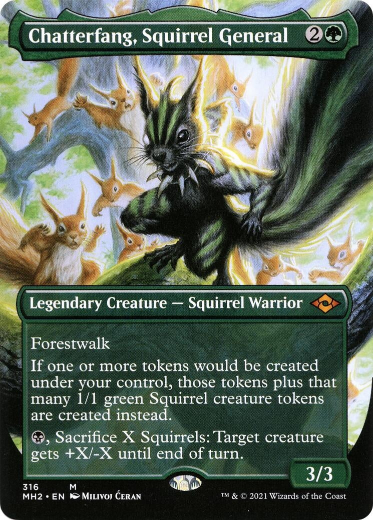 Chatterfang Squirrel General (Borderless) (316) [MH2] - MTG Single