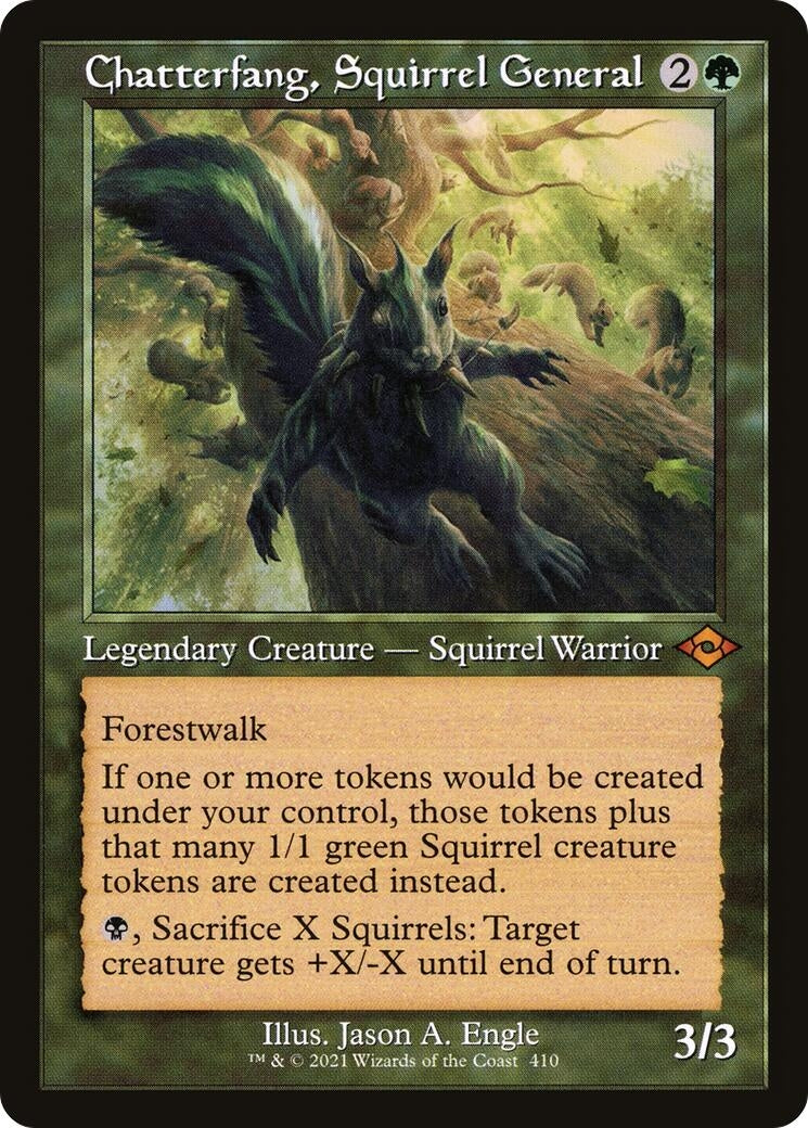 Chatterfang Squirrel General (Retro Frame) (410) [MH2] - MTG Single