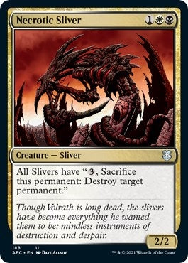 Necrotic Sliver (188) [AFC] - MTG Single
