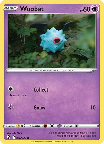Woobat (068/203) (SWSH07: Evolving Skies)