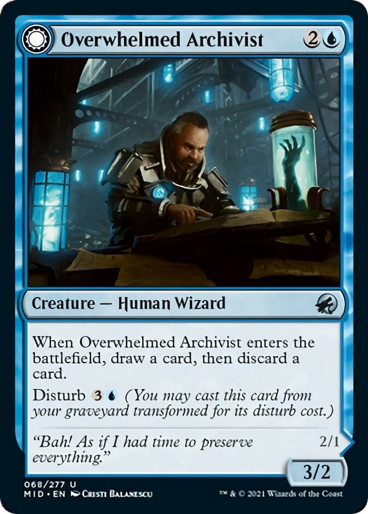 Overwhelmed Archivist (68) [MID] - MTG Single