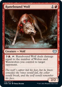 Runebound Wolf (176) [VOW] - MTG Single
