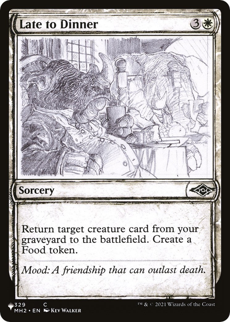 Late to Dinner (Showcase) (329) [LIST] - MTG Single