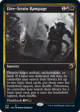 Dire-Strain Rampage (219) [DBL] - MTG Single