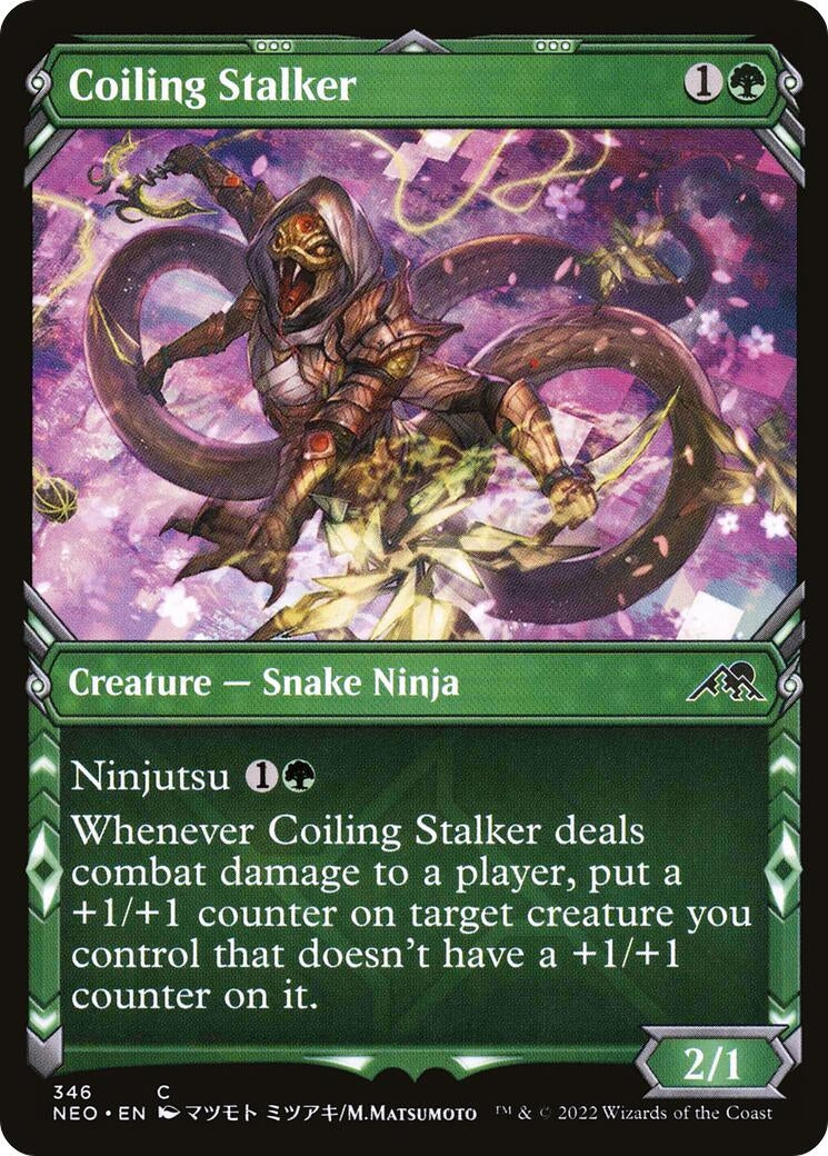 Coiling Stalker (Showcase) (346) [NEO] - MTG Single