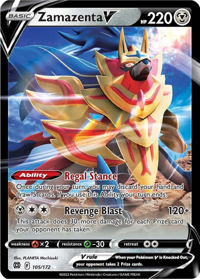 Zamazenta V (105/172) (SWSH09: Brilliant Stars)