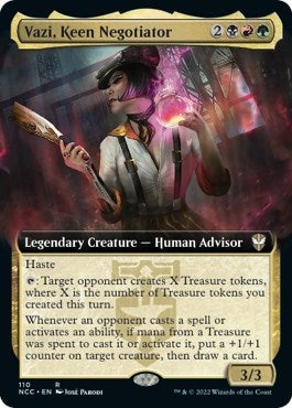 Vazi, Keen Negotiator (Extended Art) (110) [NCC]