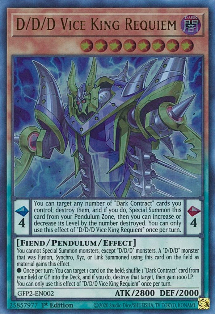 D/D/D Vice King Requiem (2002) (GFP2) - YuGiOh Single