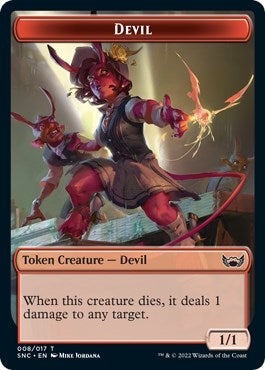 Devil // Wizard Double-sided Token (0) [SNC]