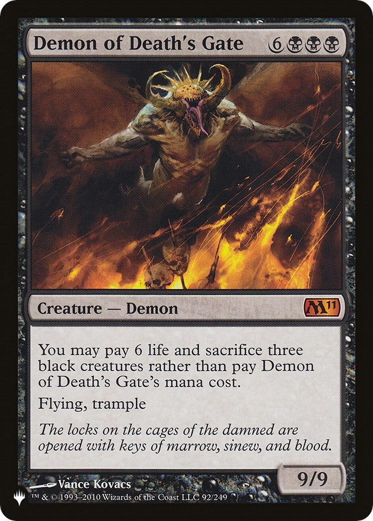 Demon of Death’s Gate (92) [LIST] - MTG Single