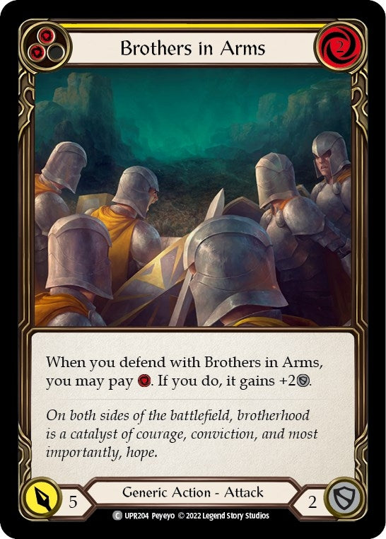 Brothers in Arms (Yellow) (204) [UPR] - Flesh and Blood TCG Single