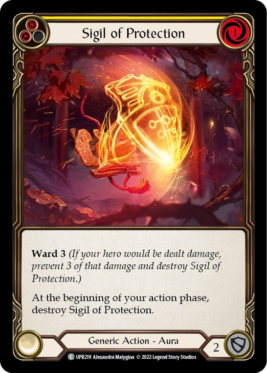 Sigil of Protection (Yellow) (219) [UPR] - Flesh and Blood TCG Single