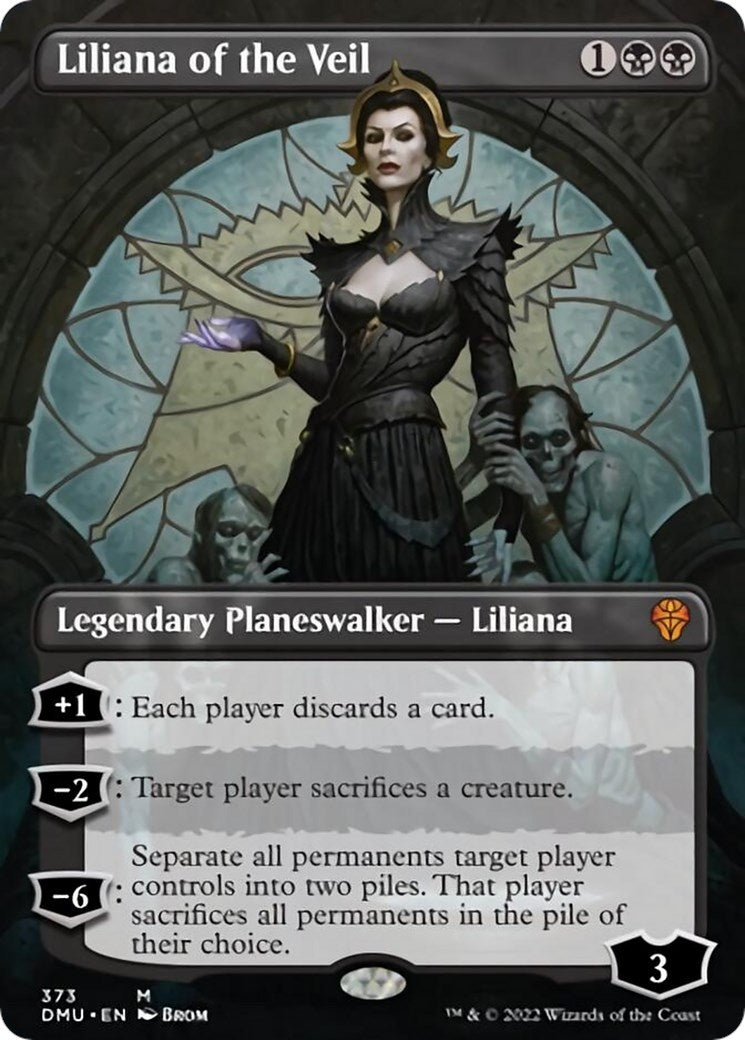 Liliana of the Veil (Borderless) (373) [DMU] - MTG Single
