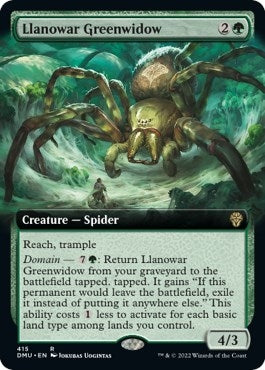 Llanowar Greenwidow (Extended Art) (415) [DMU] - MTG Single
