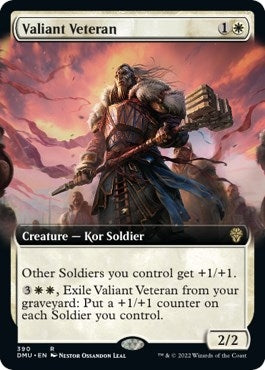 Valiant Veteran (Extended Art) (390) [DMU] - MTG Single