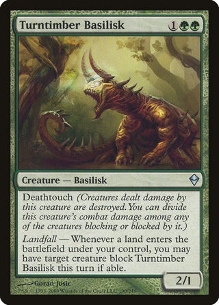 Turntimber Basilisk (190) [ZEN] - MTG Single