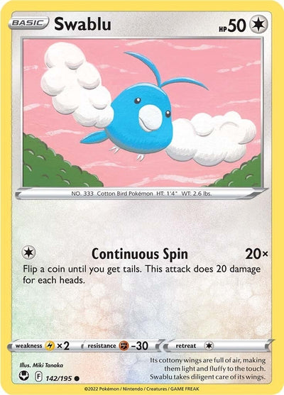 Swablu (142/195) (SWSH12: Silver Tempest)