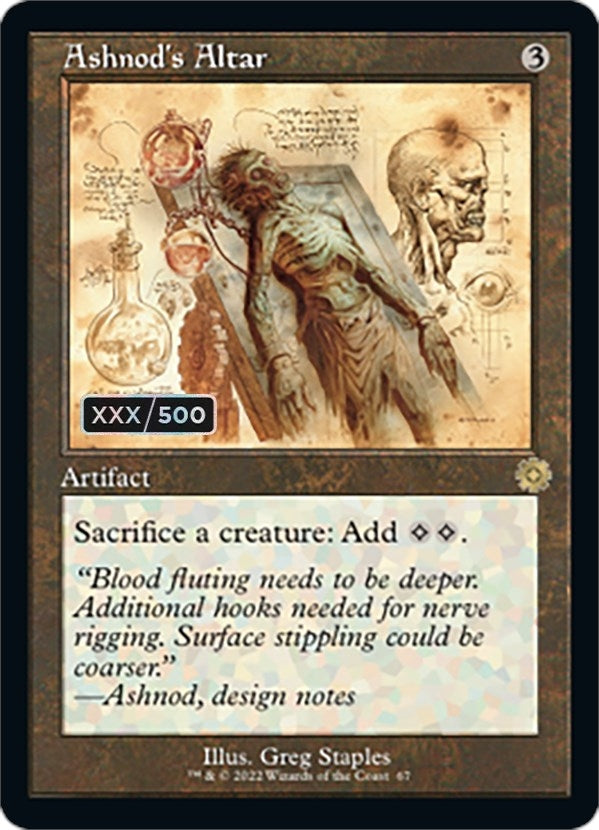 Ashnod’s Altar (Schematic) (Serial Numbered) (67) [BRR] - MTG Single