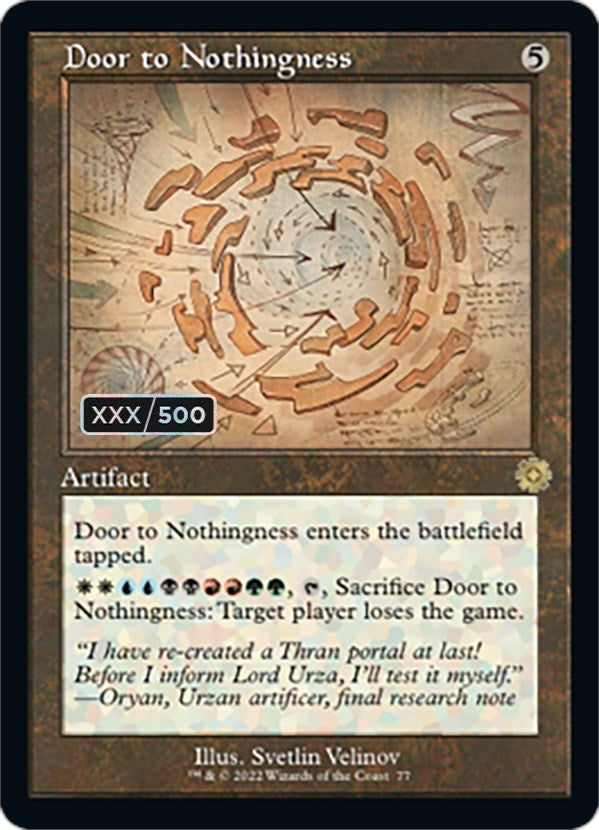 Door to Nothingness (Schematic) (Serial Numbered) (77) [BRR] - MTG Single