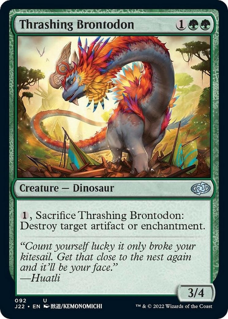 Thrashing Brontodon (92) [J22] - MTG Single