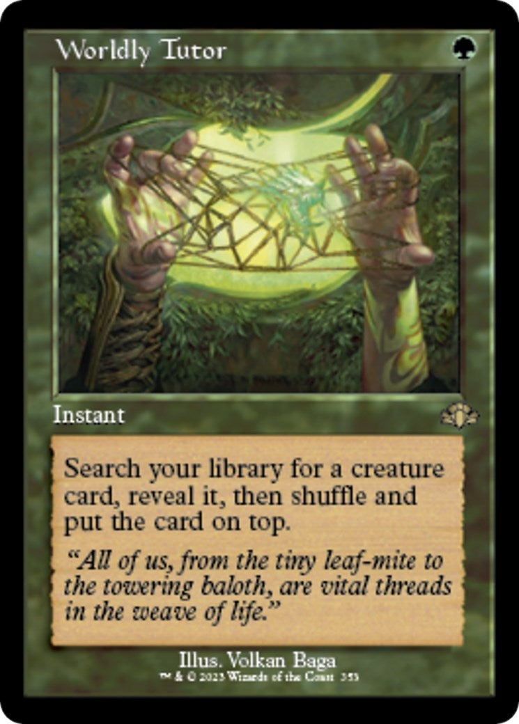 Worldly Tutor (Retro Frame) (353) [DMR] - MTG Single