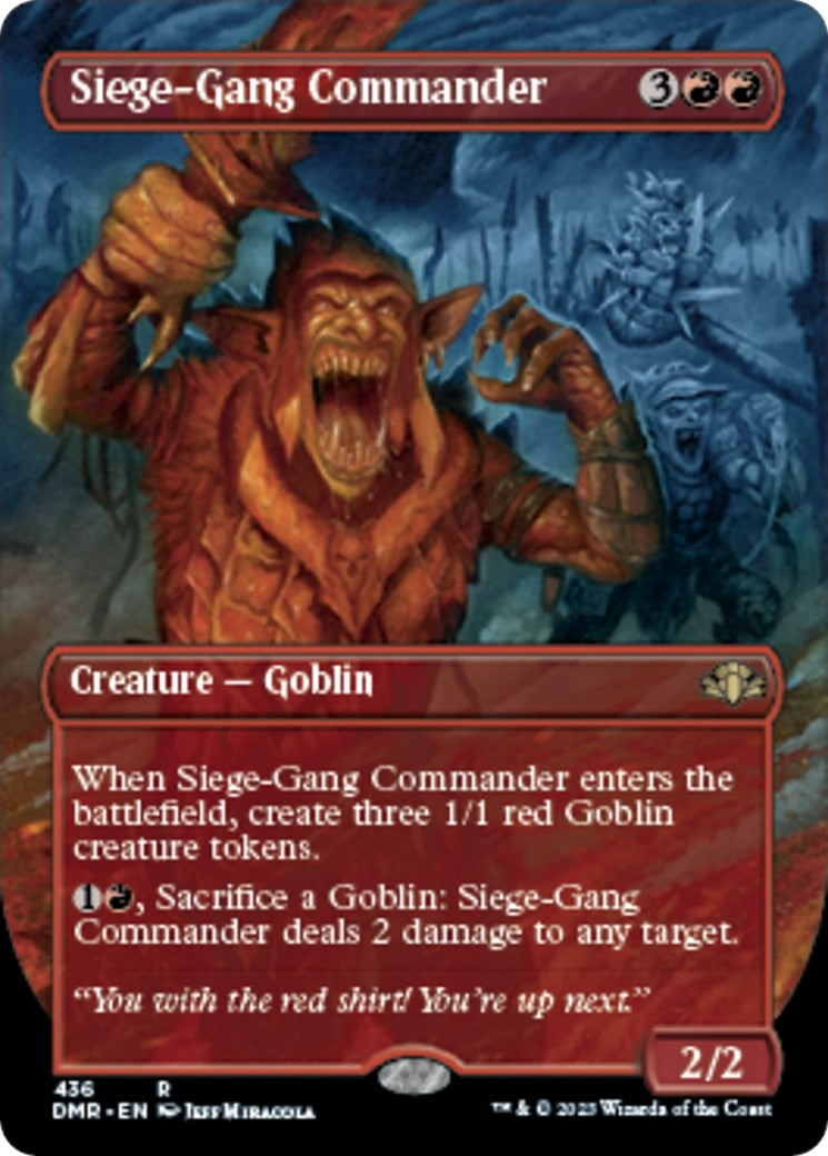 Siege-Gang Commander (Borderless) (436) [DMR] - MTG Single