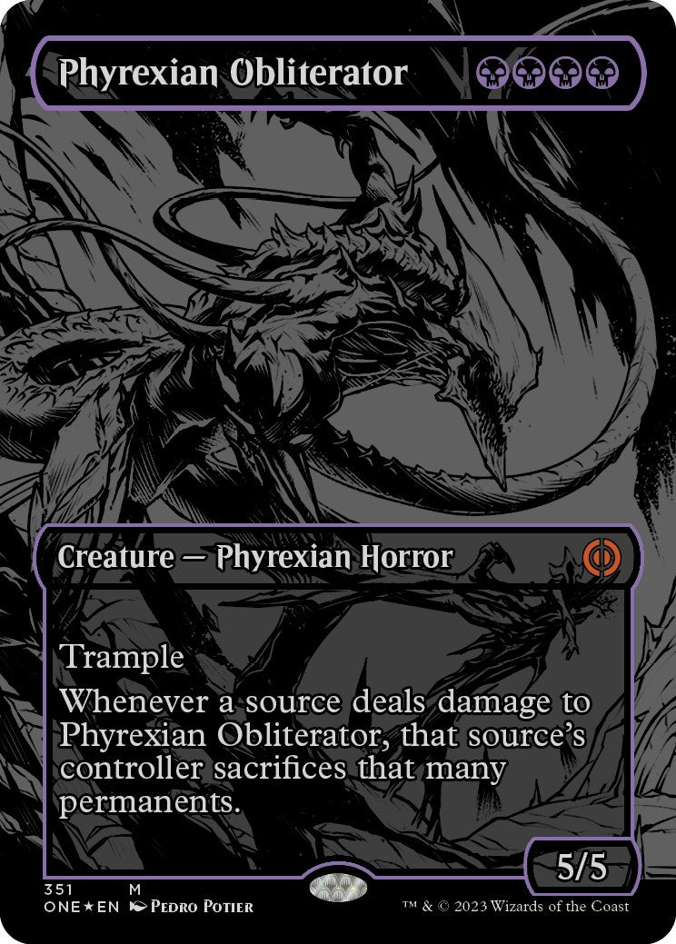 Phyrexian Obliterator (Oil Slick Raised Foil) (351) [ONE] - MTG Single