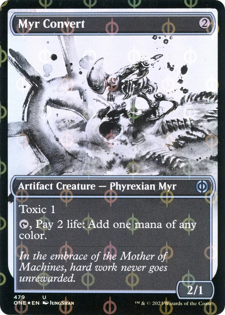 Myr Convert (Showcase) (Step-and-Compleat Foil) (479) [ONE] - MTG Single