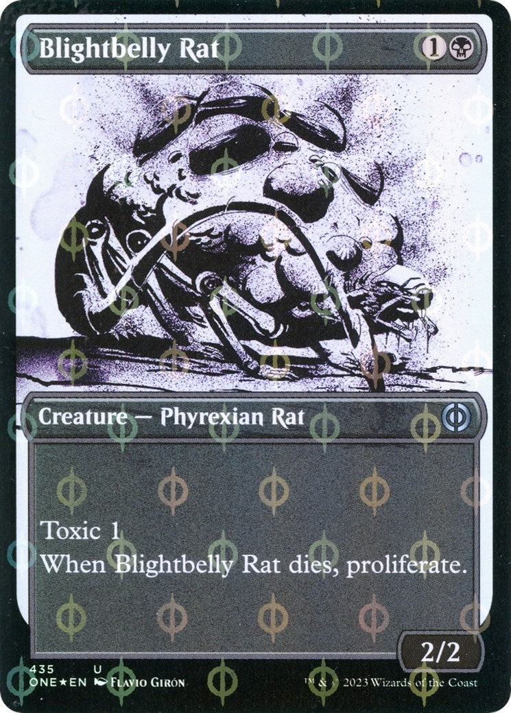 Blightbelly Rat (Showcase) (Step-and-Compleat Foil) (435) [ONE] - MTG Single