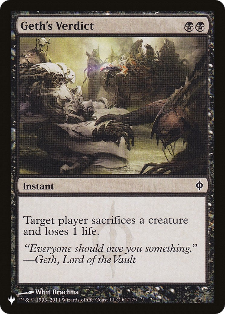 Geth’s Verdict (61) [LIST] - MTG Single