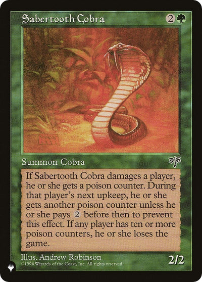 Sabertooth Cobra [LIST]
