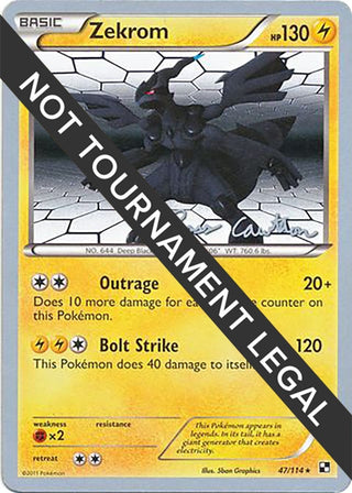 Image for Zekrom - 2011 (Ross Cawthon) (47/114) (World Championship Decks) - Pokemon